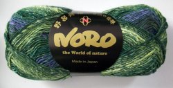 Silk Garden sock in olivgrünblaulila