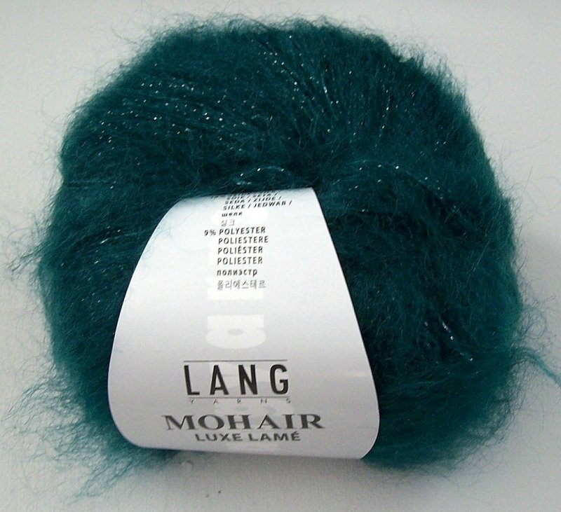 Mohair luxe lame in petrol
