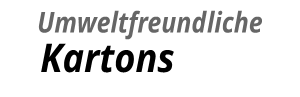 Umweltfreundliche Kartons